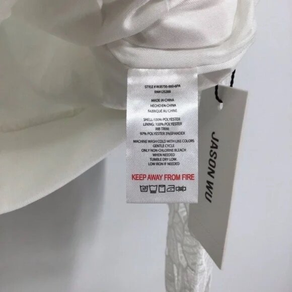 New Jason Wu Bomber Jacket White Lace Cutout Sheer Sleeves Womens XS - Picture 11 of 12